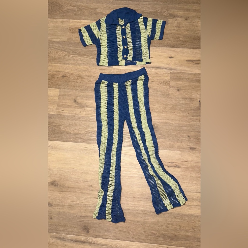 Knit Striped 2 Piece Set Never worn
